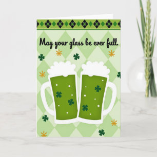 Tarjeta de Bebida de Brindis Irlandés