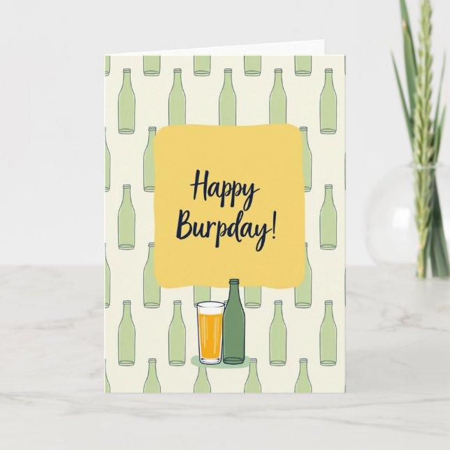 Tarjeta de bebida de cumpleaños caprichosa (Anverso)