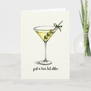 Tarjeta de Bebida de Cumpleaños Cóctel