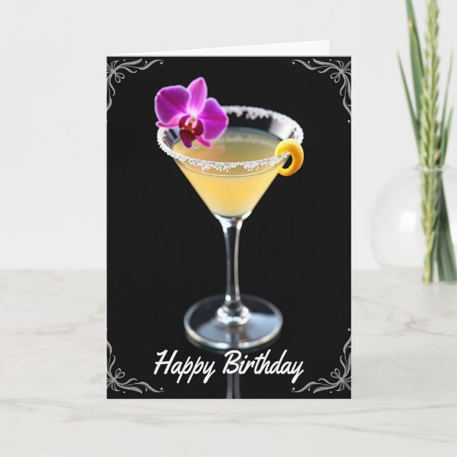 Tarjeta de Bebida de Cumpleaños Dulce (Anverso)