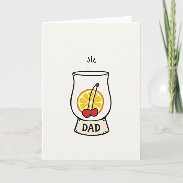Tarjeta de bebida de frutas del Día del Padre (Anverso)