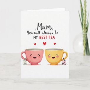Tarjeta de Bebida del Día de la Madre Dulce