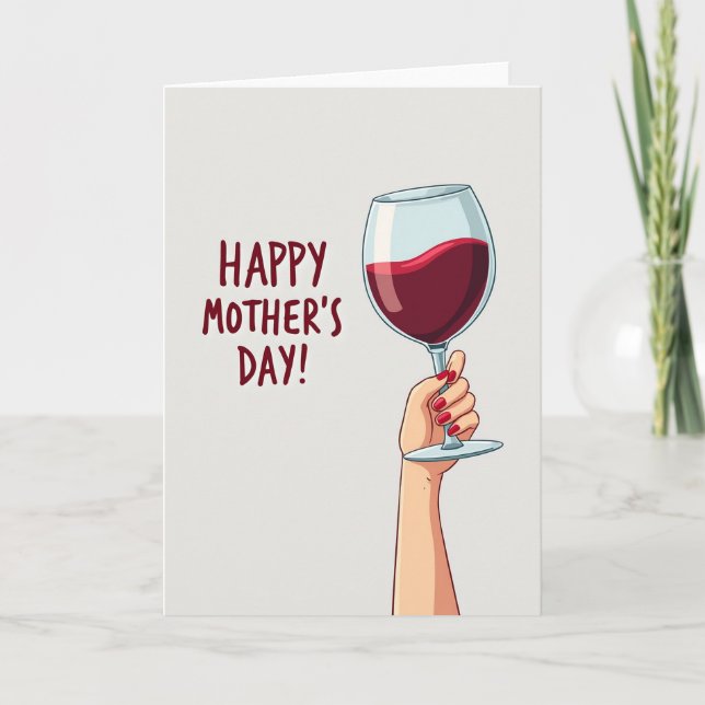 Tarjeta de bebida del Día de la Madre dulce (Anverso)