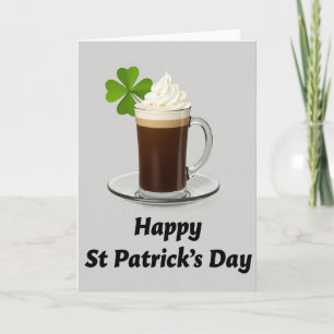 Tarjeta de Bebida del Día de San Patricio