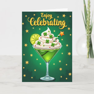 Tarjeta de bebida para disfrutar celebrando