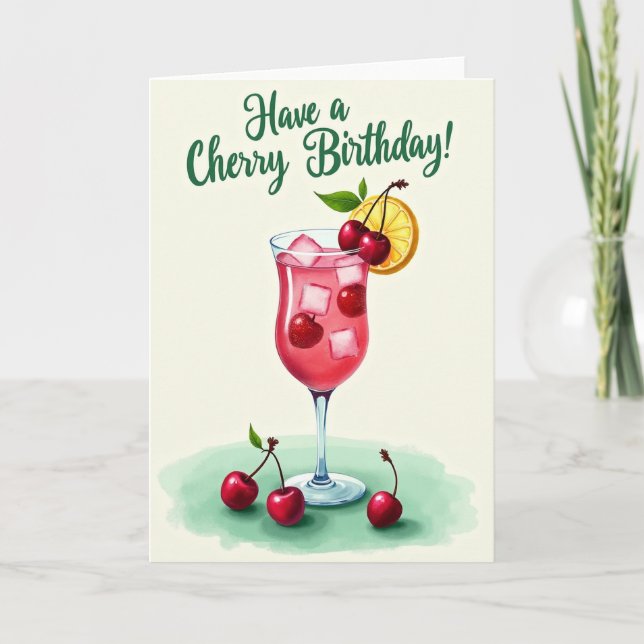 Tarjeta de bebida Ruby jubilosa (Anverso)