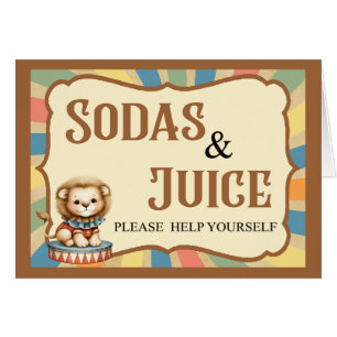 Tarjeta de bebidas Baby Circus