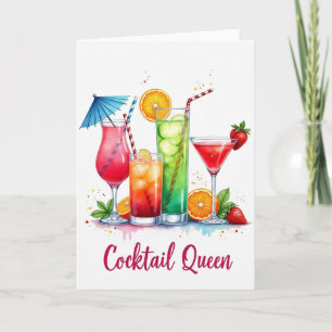 Tarjeta de bebidas de cumpleaños vibrantes