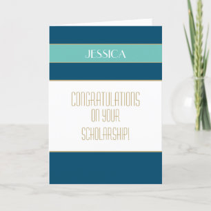 Tarjeta de beca de felicitaciones