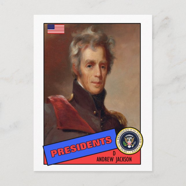 Tarjeta de béisbol Andrew Jackson (Anverso)