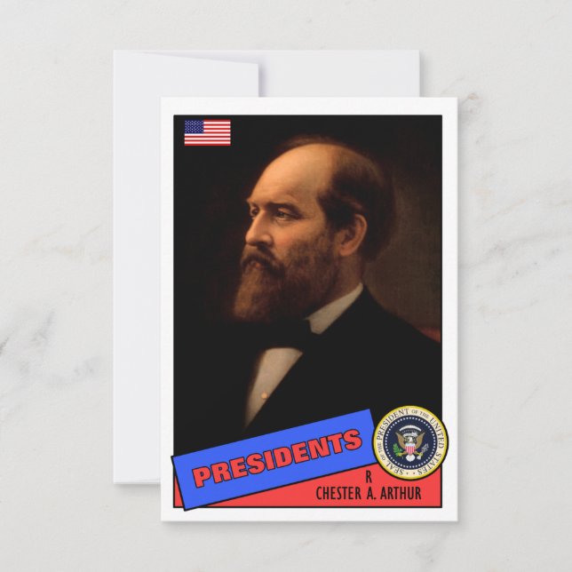 Tarjeta de béisbol de Chester A. Arthur (Anverso)