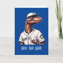 Tarjeta de béisbol de dinosaurios personalizada