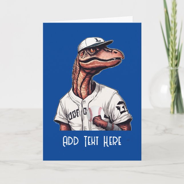 Tarjeta de béisbol de dinosaurios personalizada (Anverso)