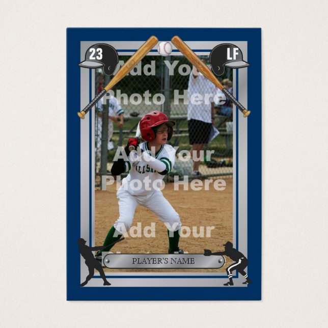 Tarjeta de béisbol de encargo de lujo (Frente)