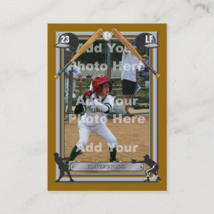 Tarjeta de béisbol de encargo de lujo