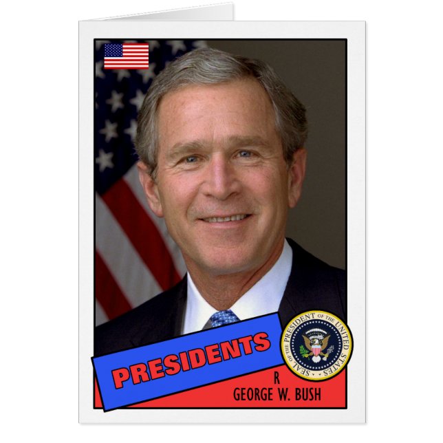 Tarjeta de béisbol de George W. Bush (Frente)