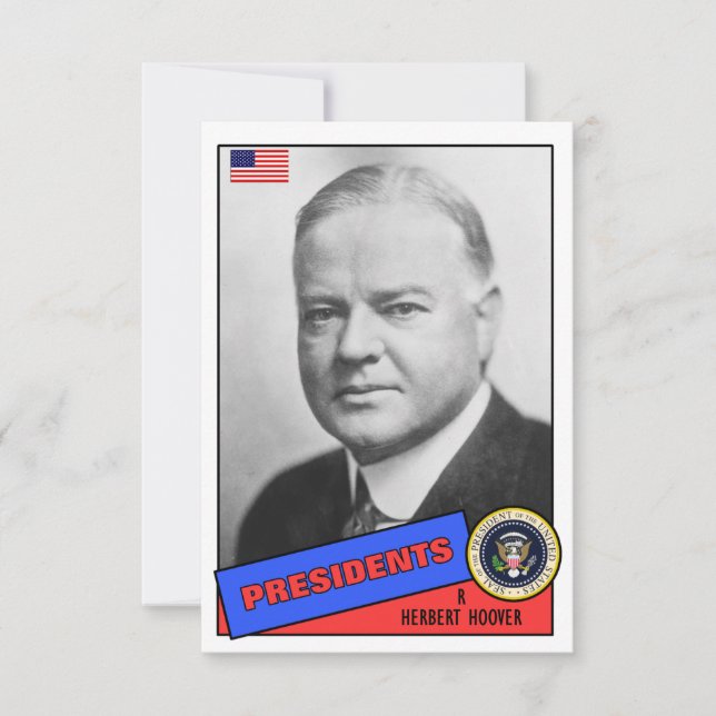 Tarjeta de béisbol de Herbert Hoover (Anverso)