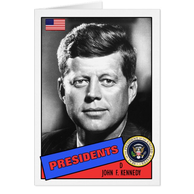 Tarjeta de béisbol de John F. Kennedy (Frente)