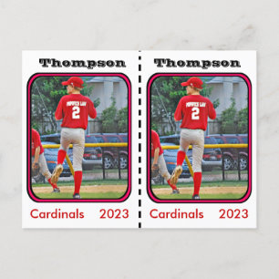 Tarjeta de béisbol de personalizable