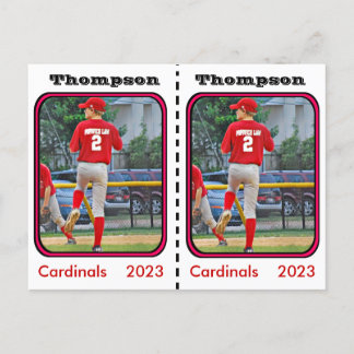 Tarjeta de béisbol de personalizable