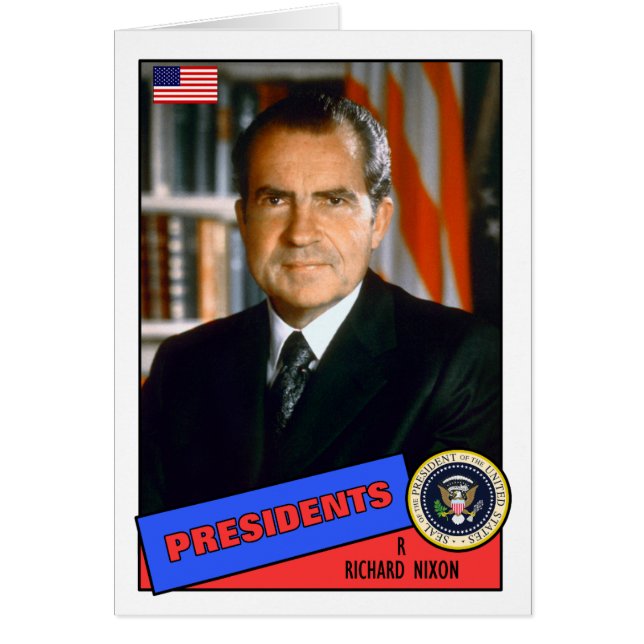 Tarjeta de béisbol de Richard Nixon (Frente)
