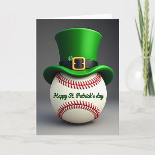 Tarjeta de béisbol de sombrero verde