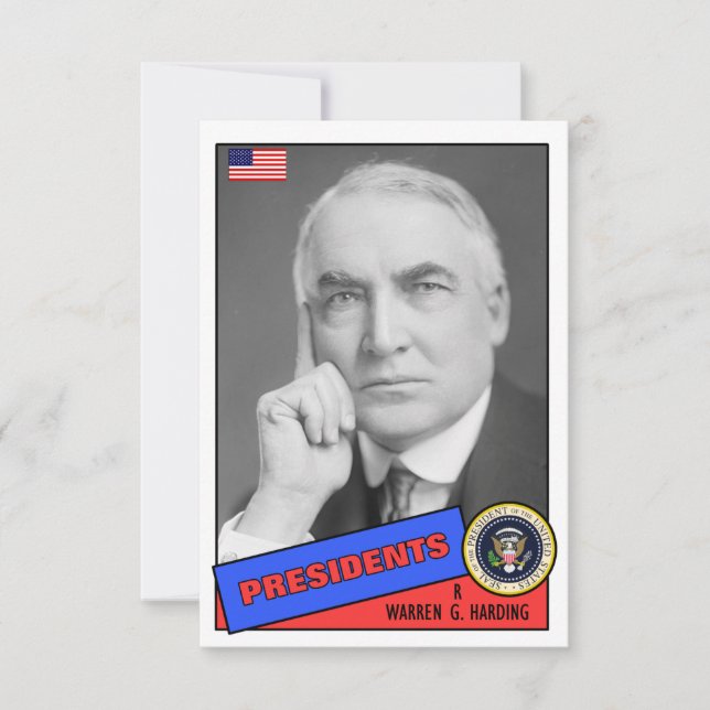 Tarjeta de béisbol de Warren G. Harding (Anverso)