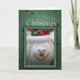 Tarjeta de béisbol del navidad