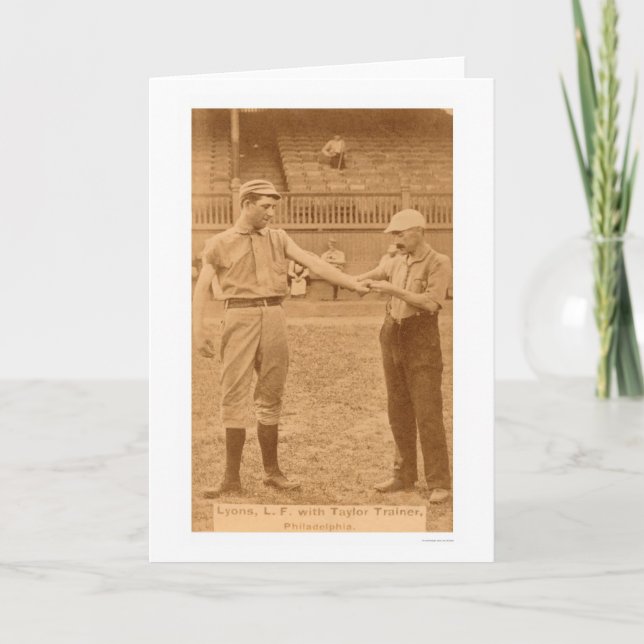 Tarjeta de béisbol del vintage 1887 (Anverso)