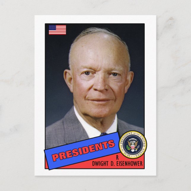 Tarjeta de béisbol Dwight D. Eisenhower (Anverso)