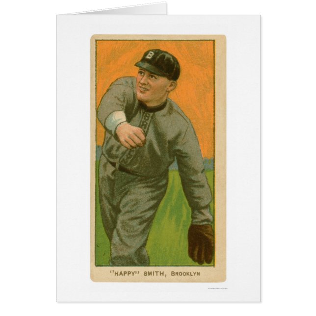 Tarjeta de béisbol feliz de Smith 1911 (Frente)
