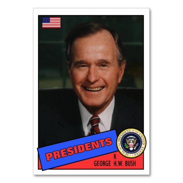 Tarjeta de béisbol George H.W. Bush (Anverso)