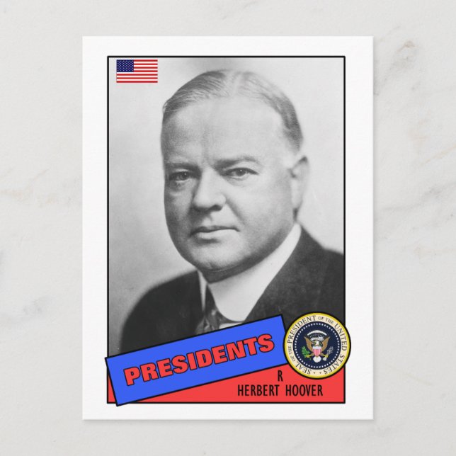 Tarjeta de béisbol Herbert Hoover (Anverso)