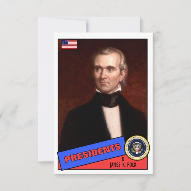 Tarjeta de béisbol James K. Polk (Anverso)