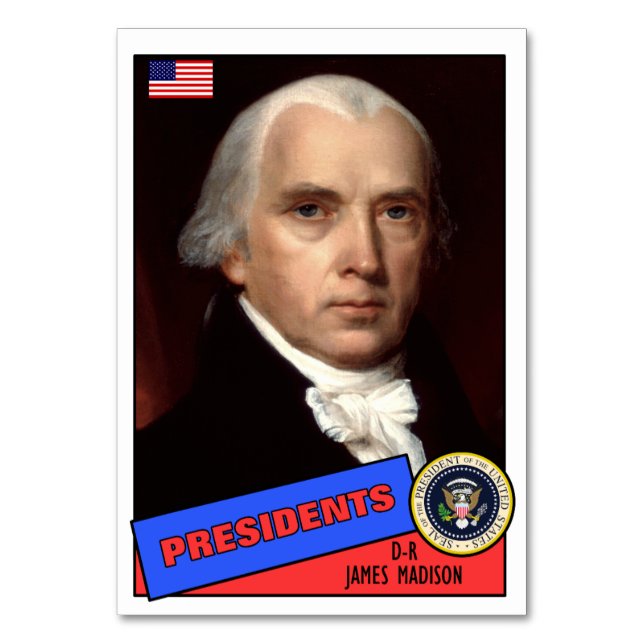 Tarjeta de béisbol James Madison (Anverso)