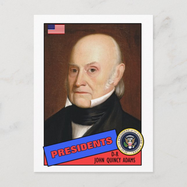 Tarjeta de béisbol John Quincy Adams (Anverso)