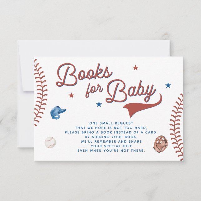 Tarjeta de beisbol para bebé, Baby Shower de béisb (Anverso)