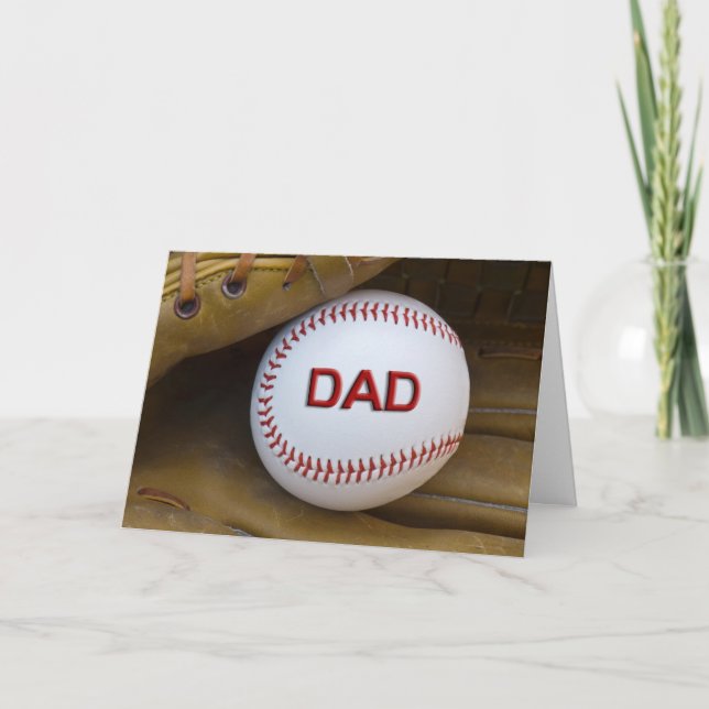 Tarjeta de béisbol para papá (Anverso)