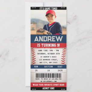 Tarjeta de béisbol personalizada Cumpleaños deport