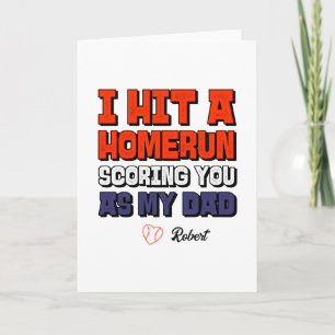 Tarjeta de béisbol personalizada para el Día del P