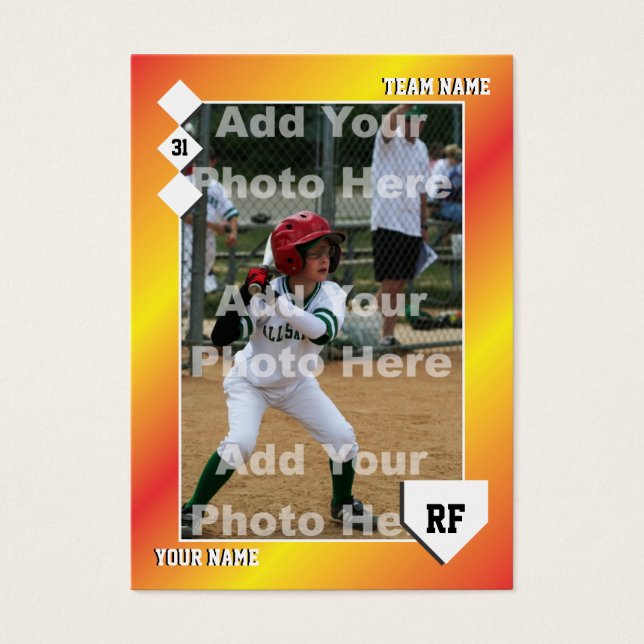 Tarjeta de béisbol personalizado (Frente)