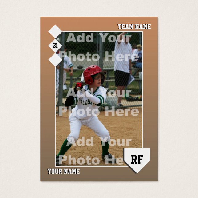 Tarjeta de béisbol personalizado (Frente)