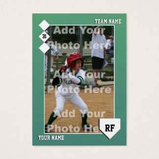 Tarjeta de béisbol personalizado