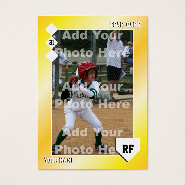 Tarjeta de béisbol personalizado (Frente)