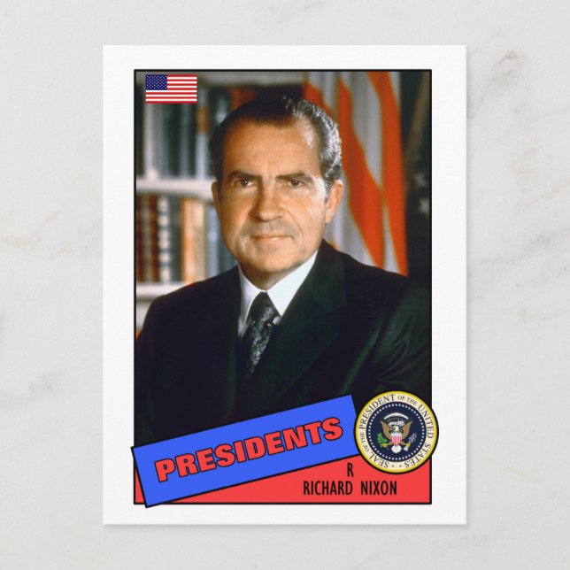 Tarjeta de béisbol Richard Nixon (Anverso)