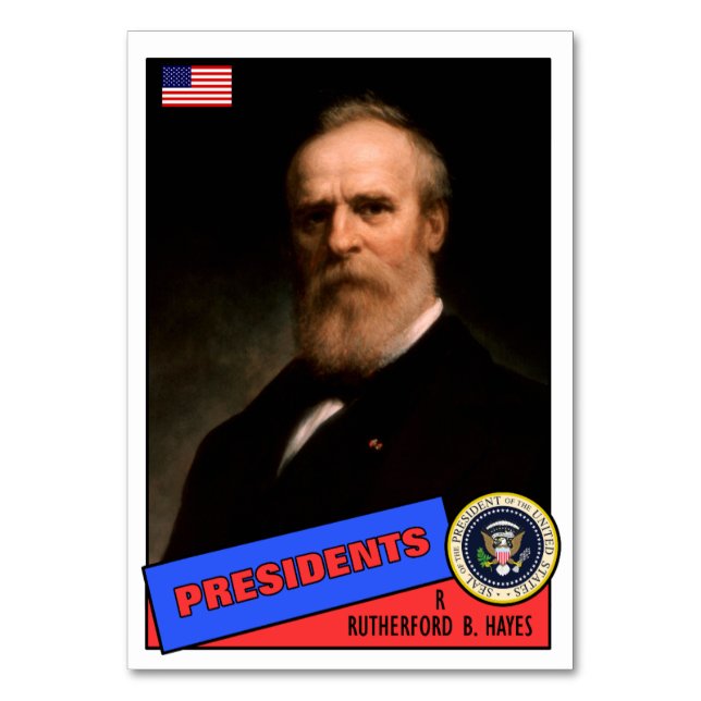 Tarjeta de béisbol Rutherford B. Hayes (Anverso)