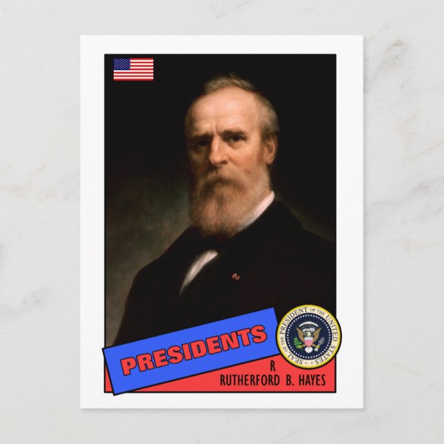 Tarjeta de béisbol Rutherford B. Hayes (Anverso)