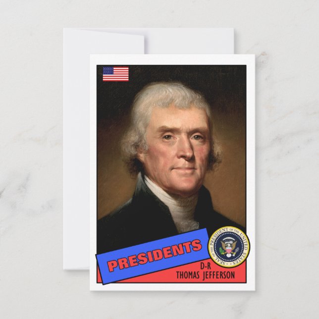 Tarjeta de béisbol Thomas Jefferson (Anverso)
