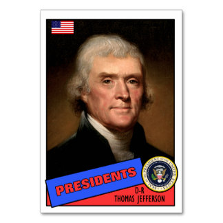 Tarjeta de béisbol Thomas Jefferson