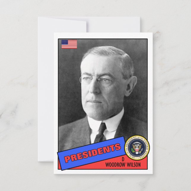 Tarjeta de béisbol Woodrow Wilson (Anverso)